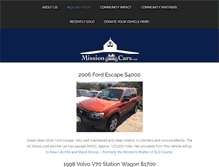 Tablet Screenshot of missioncars.com